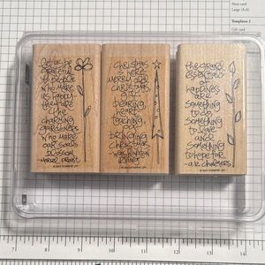 Stampin' Up! Wooden Rubber Stamp Set - Sidekick Sayings